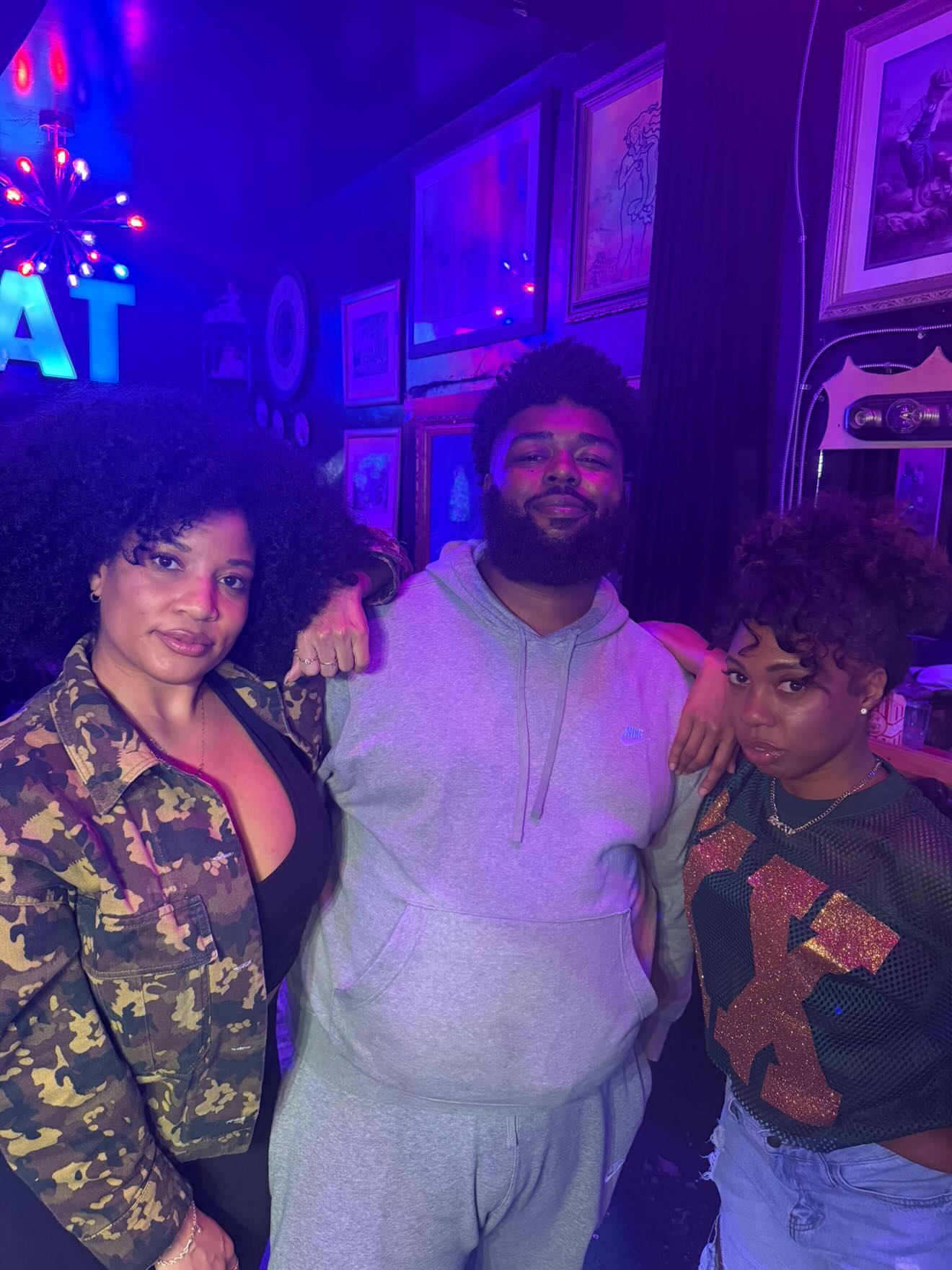 Khairy Creek with friends at a comedy venue