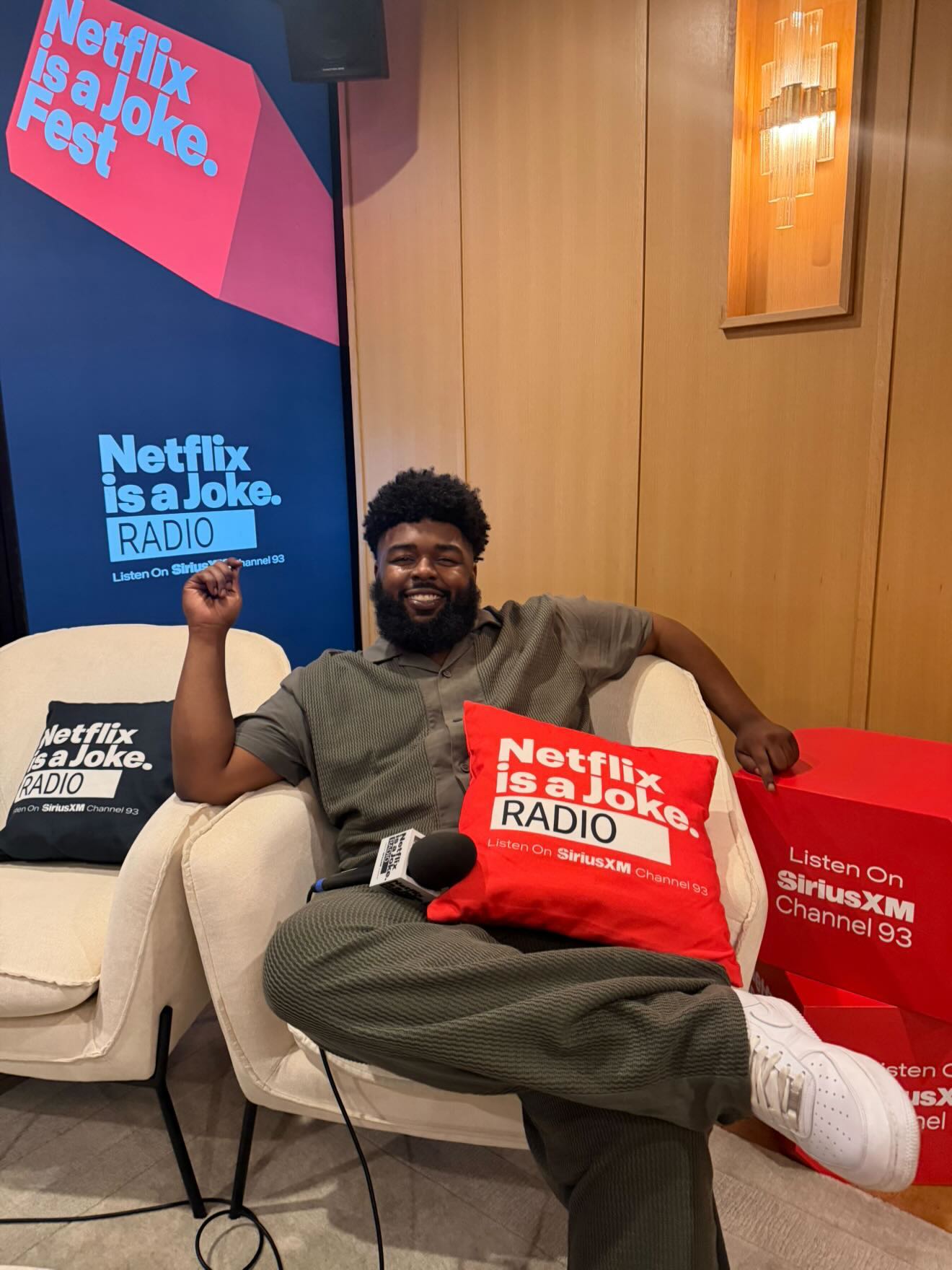 Khairy Creek on the Netflix Is A Joke Radio set